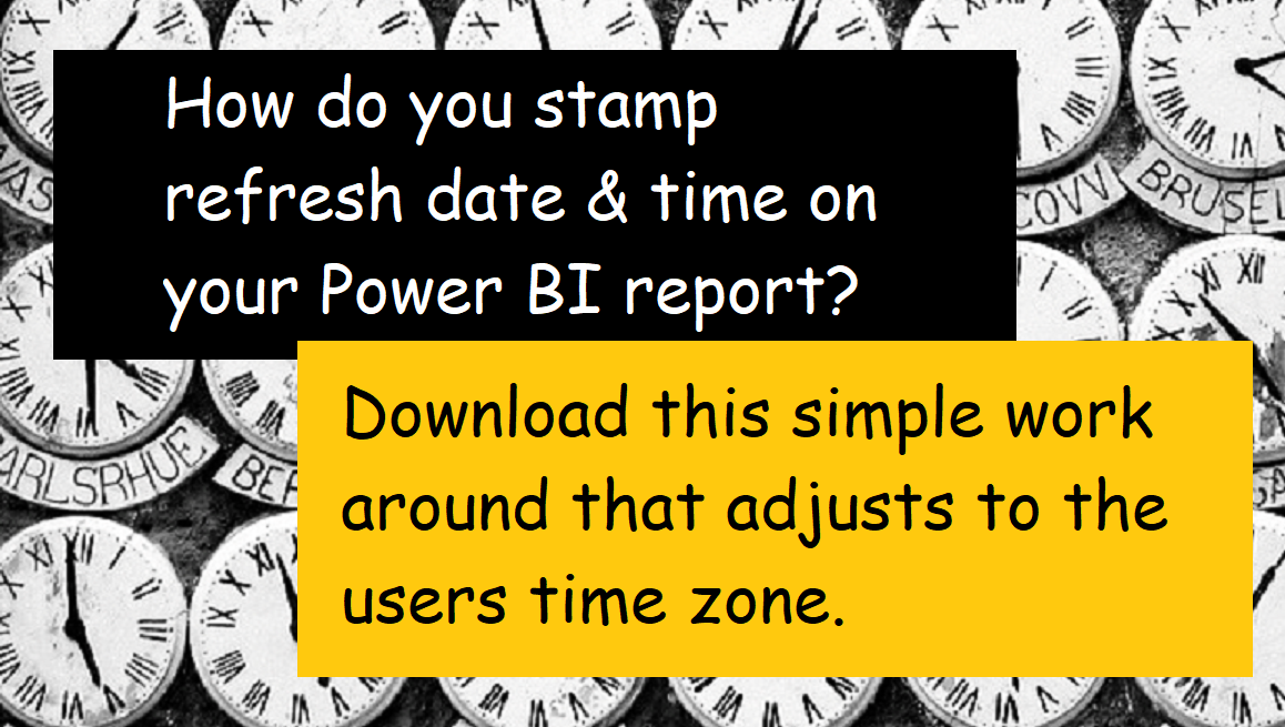 Create a date timestamp in Power BI.